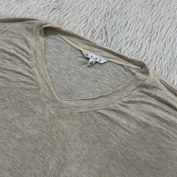 Cabi women’s brown gold sparkling long sleeve shirt size small - Picture 2 of 6